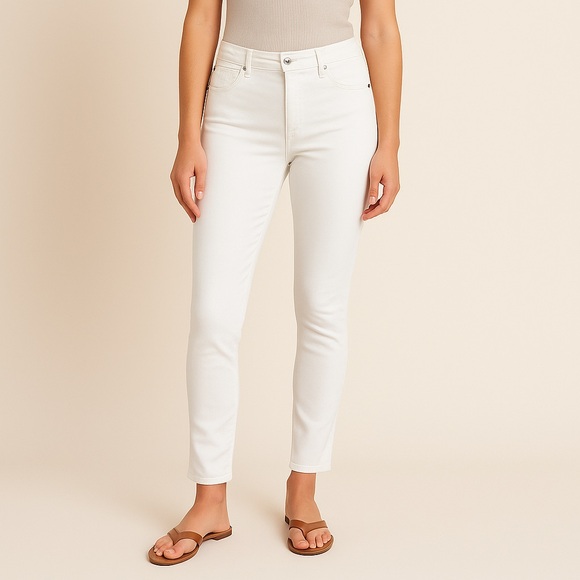 Ag Adriano Goldschmied White Skinny Jeans High-Rise - Picture 1 of 6